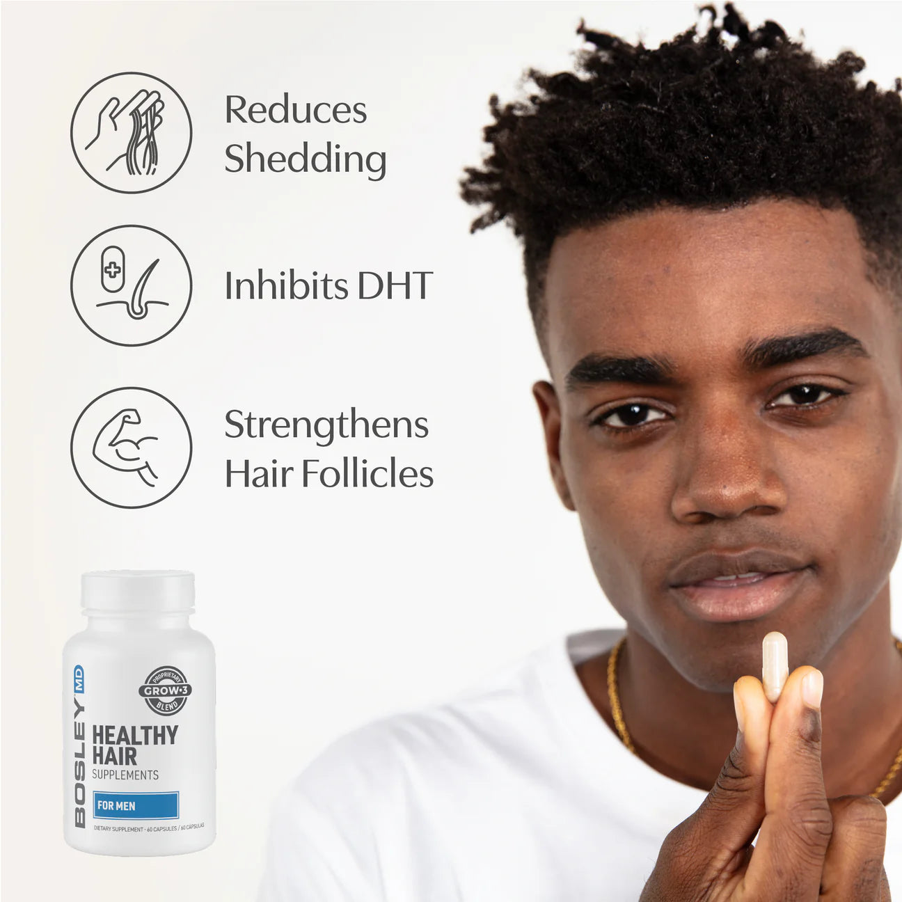 Healthy Hair Growth Capsules for MEN - 60 CapsHair CareBosleyMD EUBosleyMD Europe815266012526Healthy Hair Growth Capsules for MEN - 60 Caps
