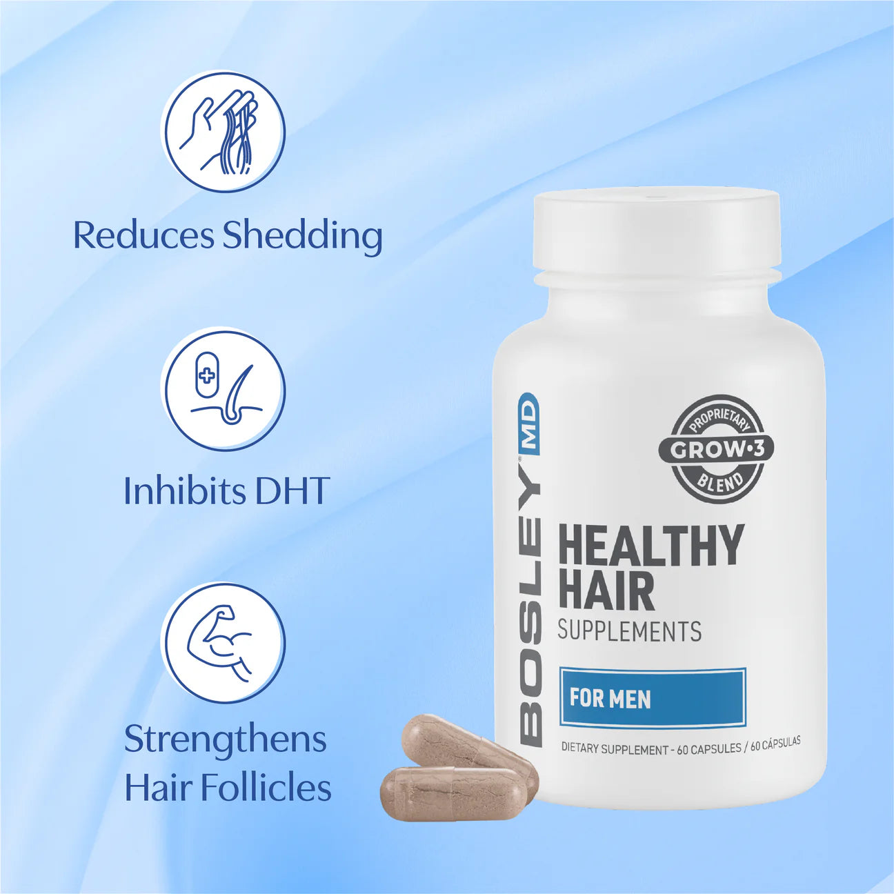 Healthy Hair Growth Capsules for MEN - 60 CapsHair CareBosleyMD EUBosleyMD Europe815266012526Healthy Hair Growth Capsules for MEN - 60 Caps