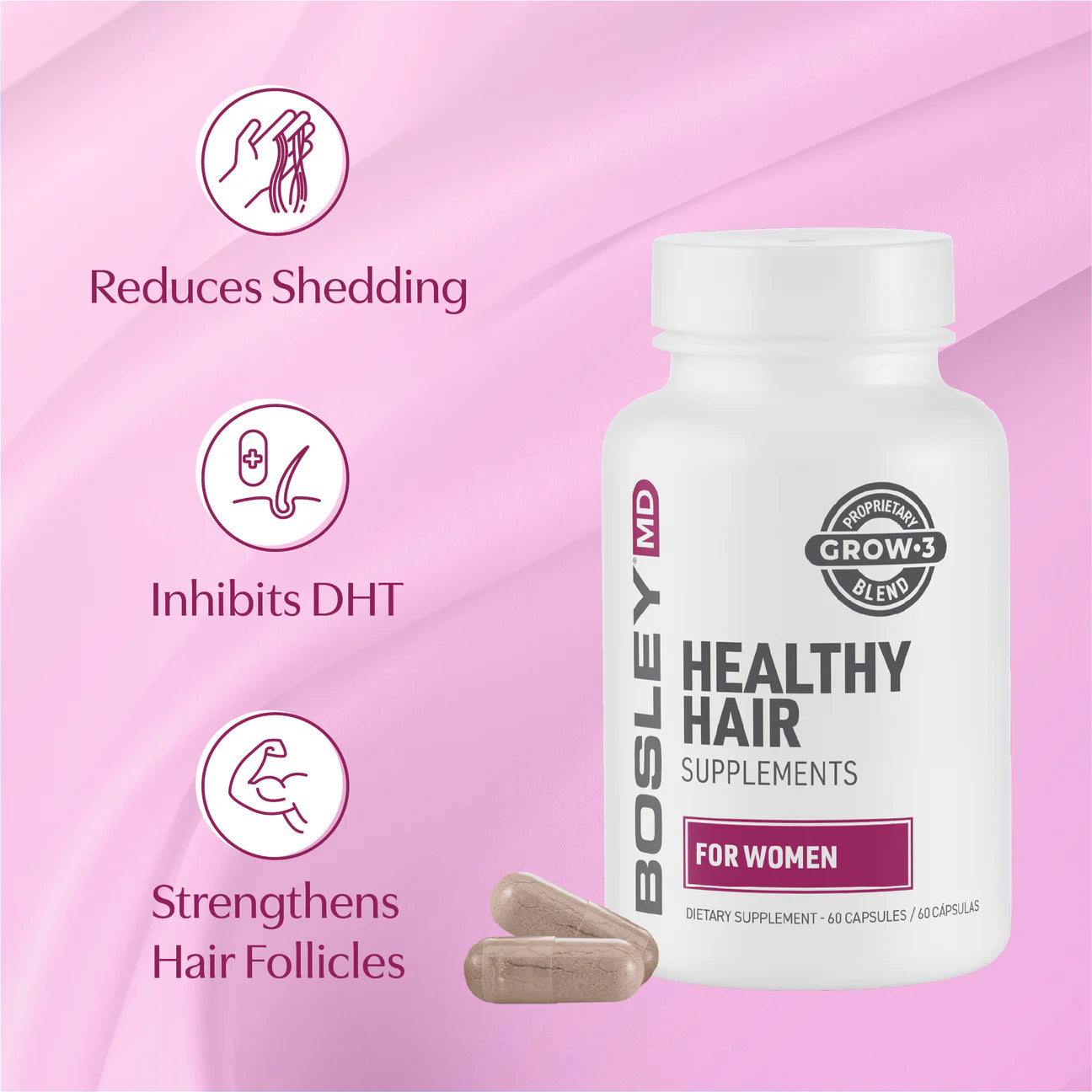 Healthy Hair Growth Capsules for Women - 60 CapsHair CareBosleyMD EUBosleyMD Europe815266012533Healthy Hair Growth Capsules for Women - 60 Caps